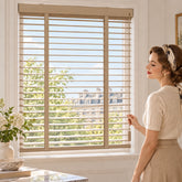 Single Cord Real Wood Blinds 2 inch Slats
