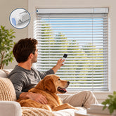 No Drill Detachable Battery Aluminum Mini Blinds 1 Inch Slats