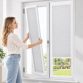 French Door Patio Window Cellular Shades Add on Shades No Drill Adhesive Blinds Model Q16A for 11mm Frame Depth