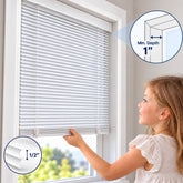 Shallow Mount Cordless Mini Blinds For Doors & Euro Windows (Min. Depth 1")