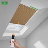 Battery Skylight Shades Motorized Rechargeable Blackout & Light Filtering Skylight Cellular Blinds