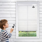 Shallow Mount Dual Control Battery Motorized Cellular Shades For Doors & Euro Windows (Min. Depth 0.7")
