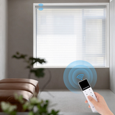 Motorized Battery Fabric Sheer Horizontal Blinds