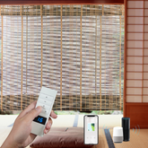 Motorized Bamboo Shades App, Alexa, Google Home Smart Hardwired
