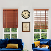 Real Wood Venetian Blinds 2 Inch Slats White, Brown, Red, Black Wood Dual Corded