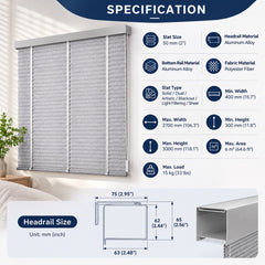 Venetian Blinds 2 Inch Fabric Slats Single Corded