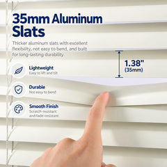 Motorized Aluminium Mini Blinds 1.38 Inch Slat Hardwired