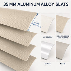 1 3/8 Inch Aluminum Slats Mini Blinds with Corded Control