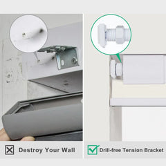 No Drill Detachable Battery Aluminum Mini Blinds