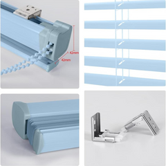 1 Inch Mini Blinds Aluminium Vinyl Slat Corded Control