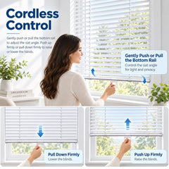 Cordless Mini Blinds 1 Inch Aluminium Slat