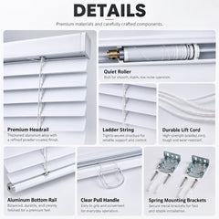 Cordless Mini Blinds 1 Inch Aluminium Slat