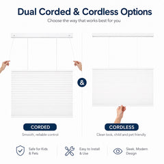 Top Down Bottom Up Double Cell Cellular Shades Dual Corded/Cordless