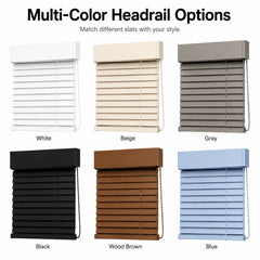 1 Inch PVC L-Shaped Slat Mini Blinds with Corded Control