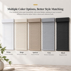 Solar Powered Battery Motorized 1 Inch Aluminium Slats Mini Blinds