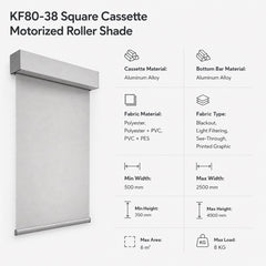 Solar-Powered Motorized Roller Shades with Built-In Rechargeable Battery & Solar Panel, Smart Blinds with Remote Control, App, Alexa, Google Home & SmartThings