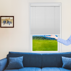 No Drill Cordless Mini Blinds 1 Inch Aluminum Slat