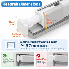 No Drill Mini Blinds 1 Inch Aluminum Slat Corded Control