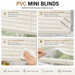 Motorized 1 Inch PVC L-Shaped Slat Mini Blinds Hardwired/Battery