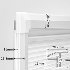 French Door Patio Window Cellular Shades Add on Shades No Drill Adhesive Blinds Model Q16A for 11mm Frame Depth