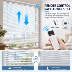 Solar Powered Battery Motorized 1 Inch Aluminium Slats Mini Blinds