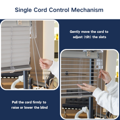 1 Inch Mini Blinds Aluminium Vinyl Slat Corded Control
