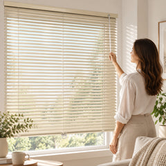 Mini Blinds 1 Inch Aluminium Slats Cordless Tilt Wand Control