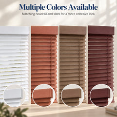 Single Cord Real Wood Blinds 1.38 inch Slats