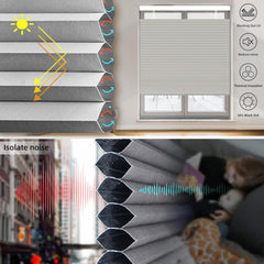 Motorized Hardwired Top Down Bottom Up Cellular Shades Remote Control, App, Alexa, Google Home, SmartThings Hardwired Motorized