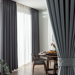 All-in-One Curtain Solution – Personalized Track and Fabric, Single/Double Options