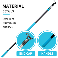 1 Pack Telescoping Skylight Pole with Hook up 39 to 94 Inch Wand for Blinds Tension Rod Blinds Shades Stainless Steel Adjustable Curtain Pull Wand for Skylight Cordless Window