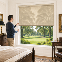 1 3/8 Inch Aluminum Slats Mini Blinds with Corded Control