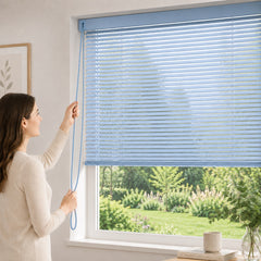 1 Inch Mini Blinds Aluminium Slat Corded Control
