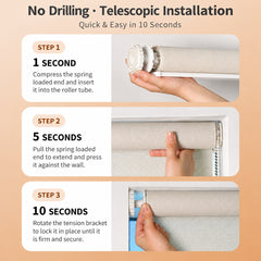 No Drill Corded Roller Shades Simple Valance