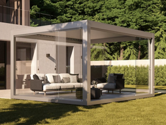 Aluminum Louvered Pergola Hardtop Outdoor Gazebo Model 220 Custom Manual Control