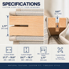 Corded Woven Wood Roman Shades – Classic Fold