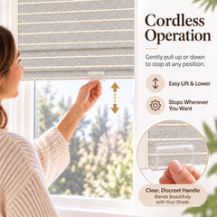 Cordless Woven Wood Roman Shades – Classic Fold