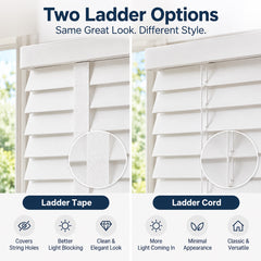 Single Cord Real Wood Blinds 1.38 inch Slats